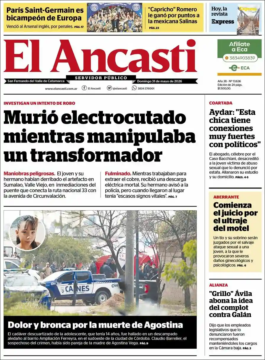 Estudios Max | RADIO LIBERTAD - Tapa del diario Ancasti