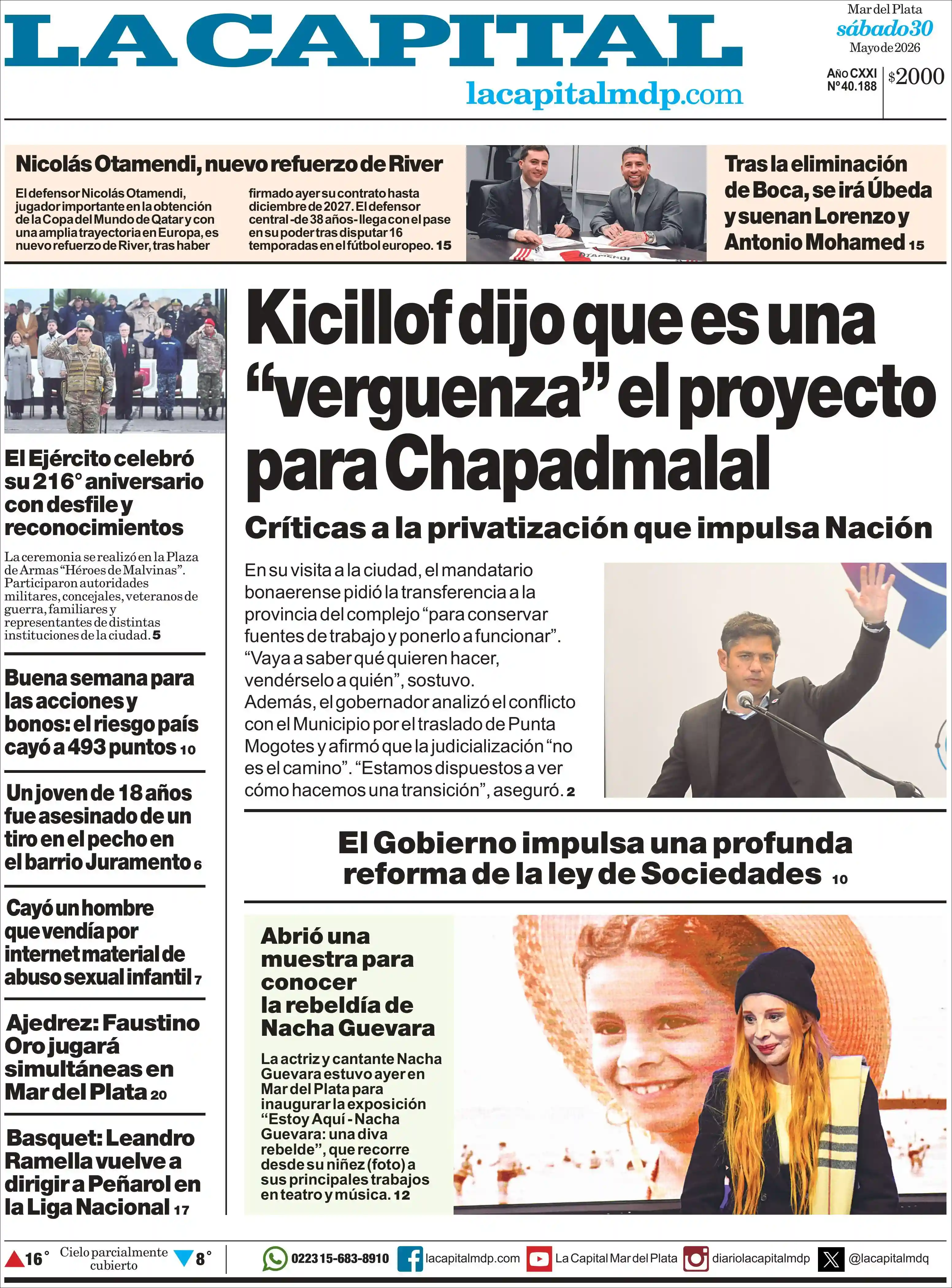 Estudios Max | RADIO LIBERTAD - Tapa del diario La Capital