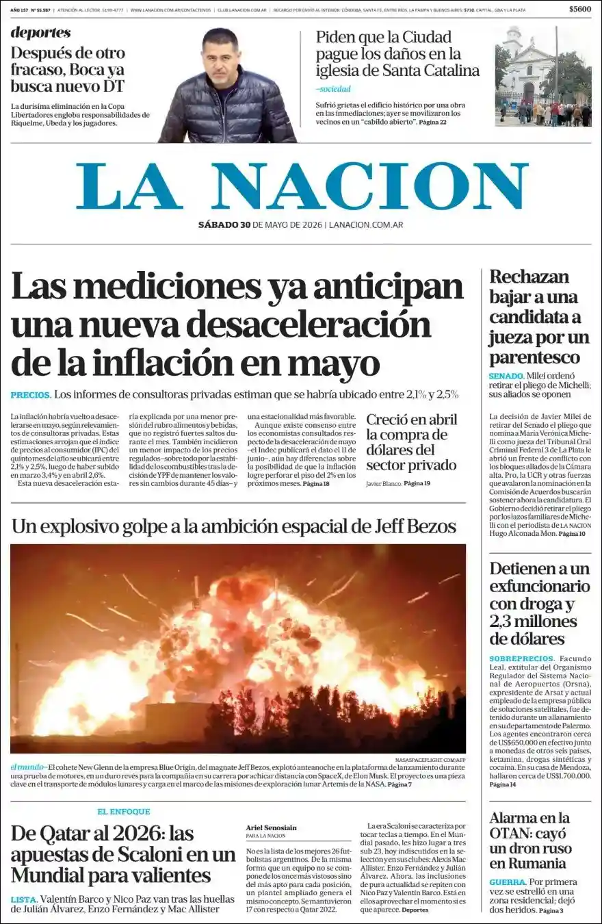 Estudios Max | RADIO LIBERTAD - Tapa del diario Nacion