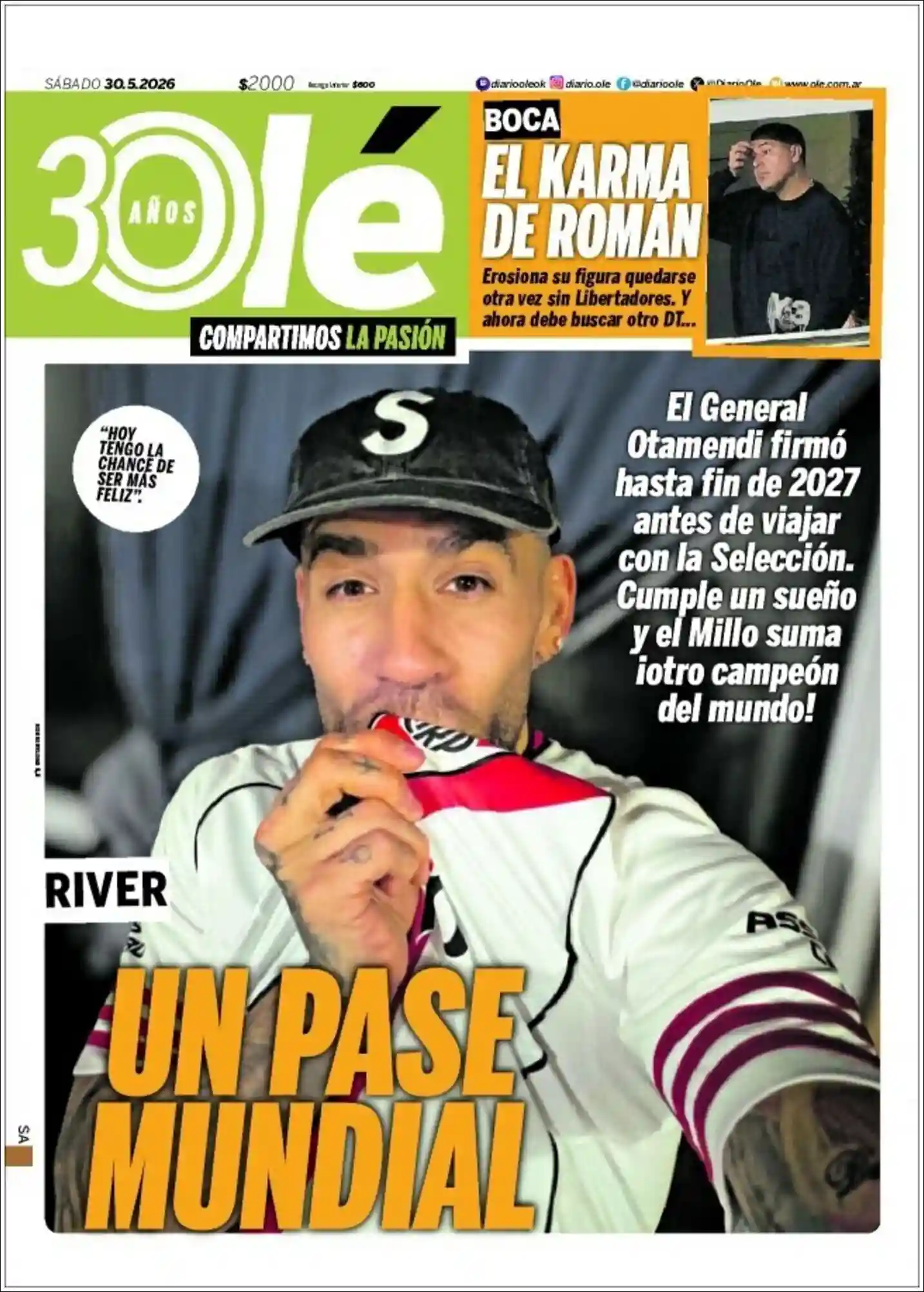 Estudios Max | RADIO LIBERTAD - Tapa del diario Ole